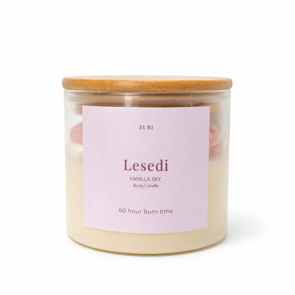 Lesedi - Vanilla Sky Body Candle (Medium)
