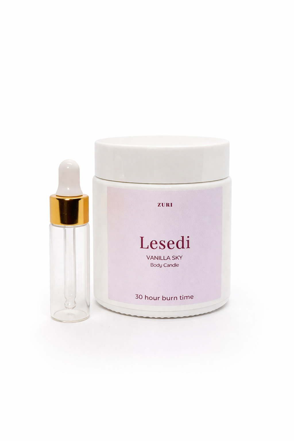 Lesedi - Vanilla Sky Body Candle (Small) + Dropper