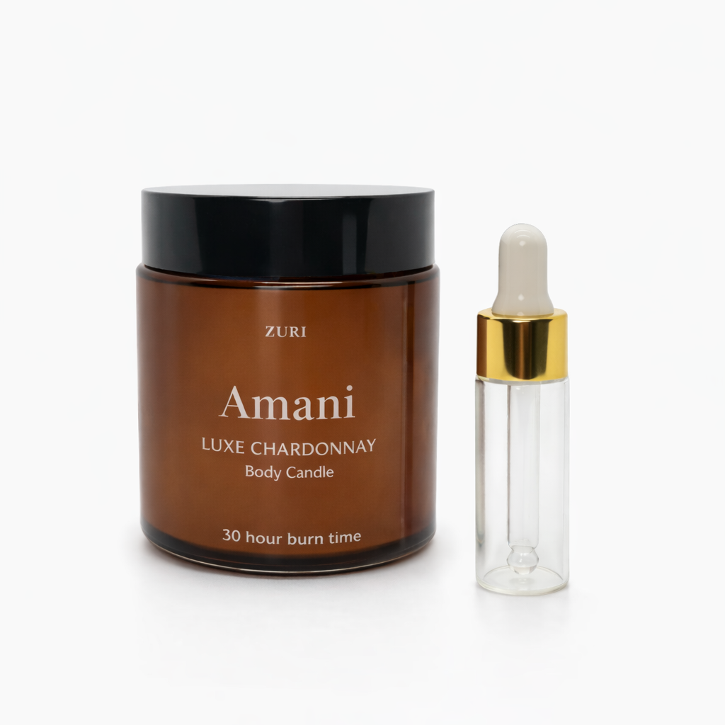 Amani - Luxe Chardonnay Body Candle (Small) + Dropper
