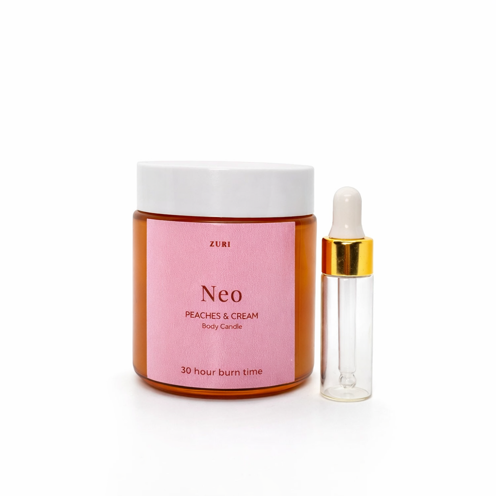 Neo - Peaches & Cream Body Candle (Small) + Dropper