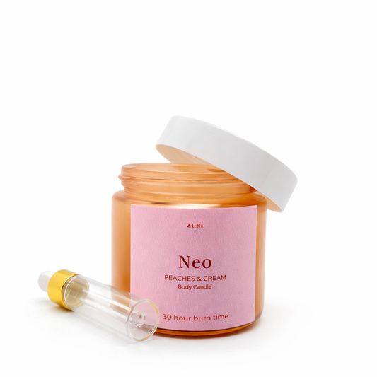 Neo - Peaches & Cream Body Candle (Small) + Dropper