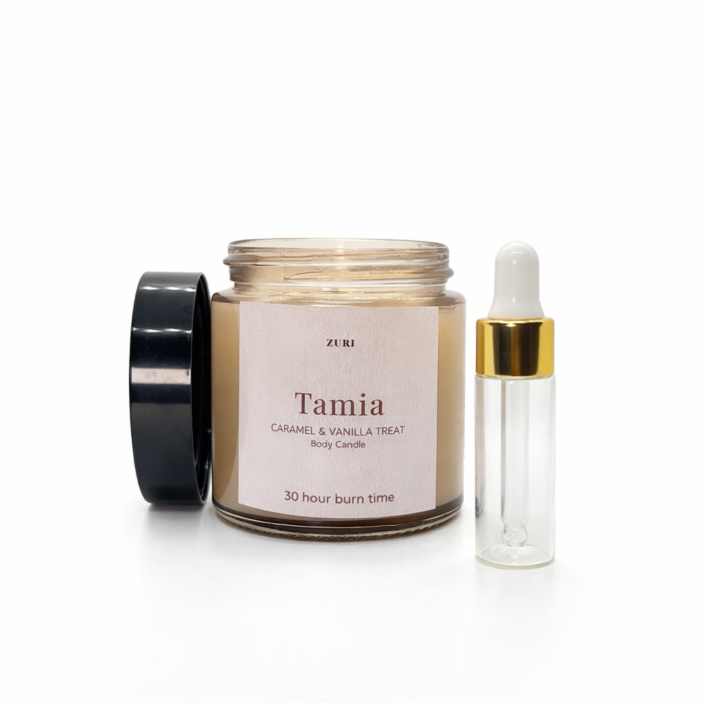Tamia - Caramel Treat Body Candle (Small) + Dropper