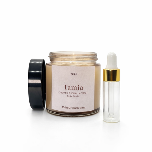 Tamia - Caramel Treat Body Candle (Small) + Dropper