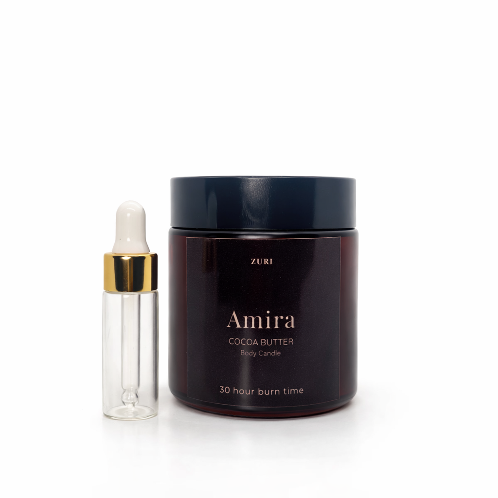 Amira - Cocoa Butter Body Candle (Small) + Dropper