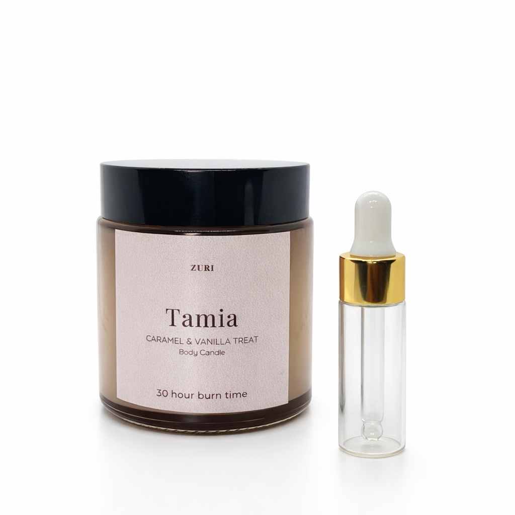 Tamia - Caramel Treat Body Candle (Small) + Dropper
