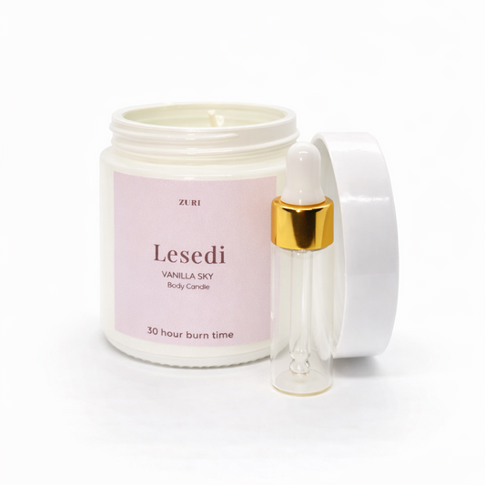 Lesedi - Vanilla Sky Body Candle (Small) + Dropper