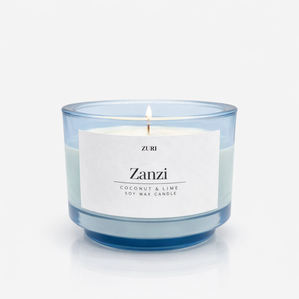Zanzi - Coconut & Lime Soy Wax Candle