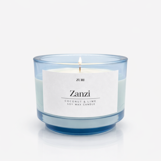 Zanzi - Coconut & Lime Soy Wax Candle